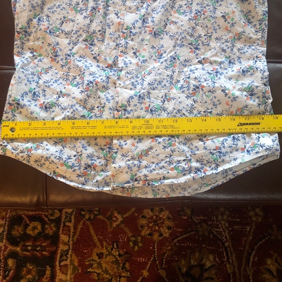 Express button down floral shirt athletic extra slim cut M 15 1/2 - Picture 10 of 10